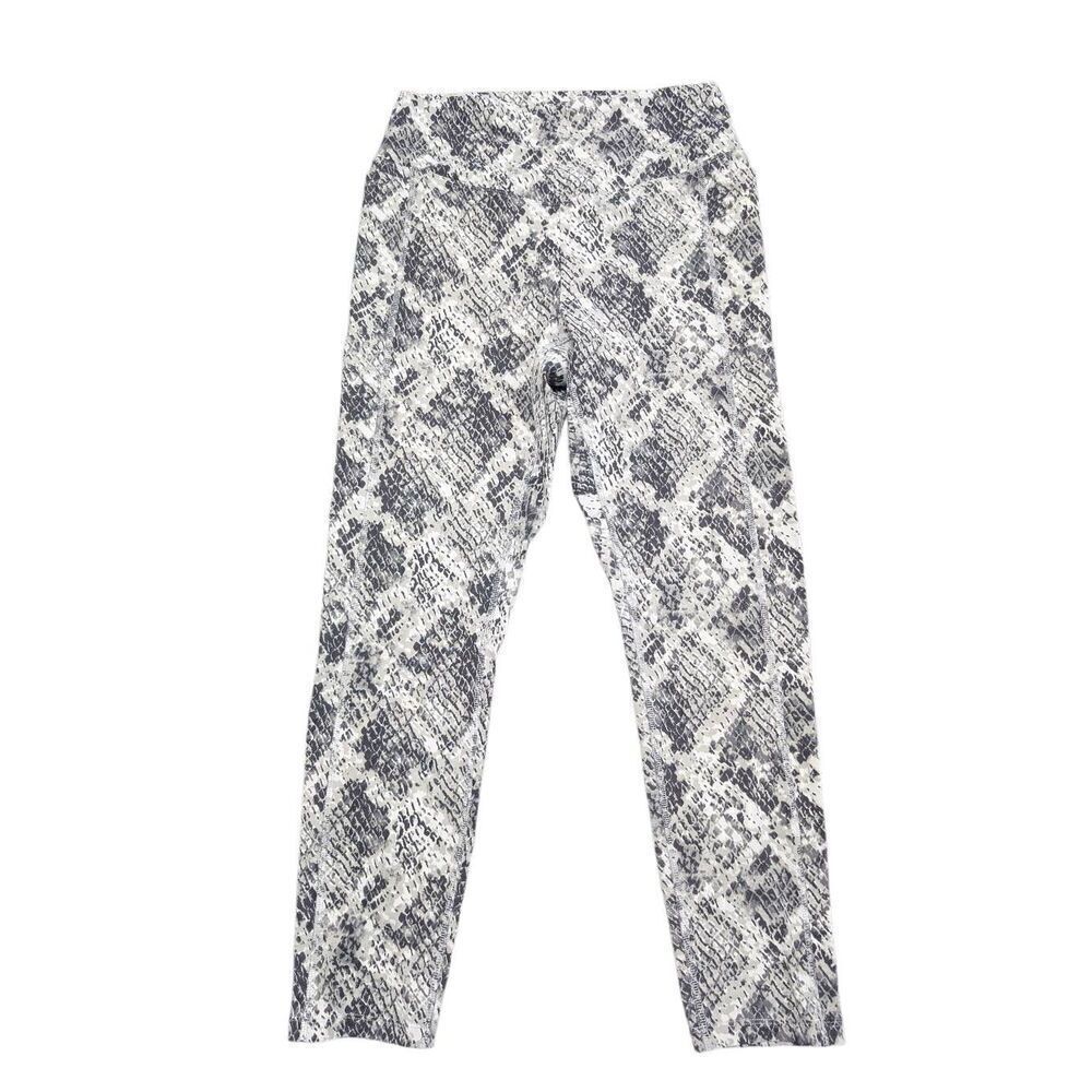 Victoria's Secret Pink Ultimate Sport Women’s Snake Print Leggings Gray & Ivory